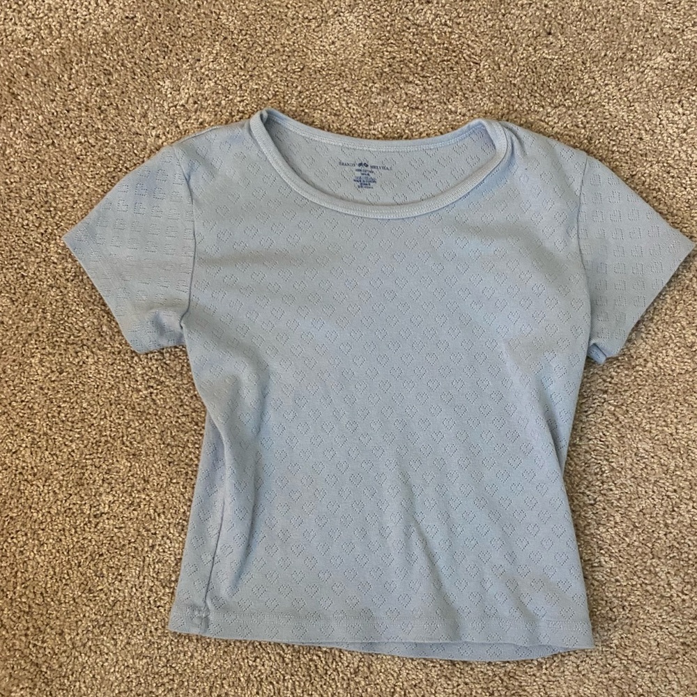 Brandy Melville Heart Baby Tee